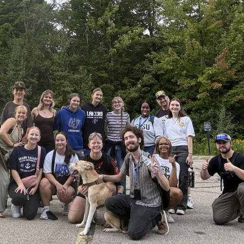 Group of student hikers